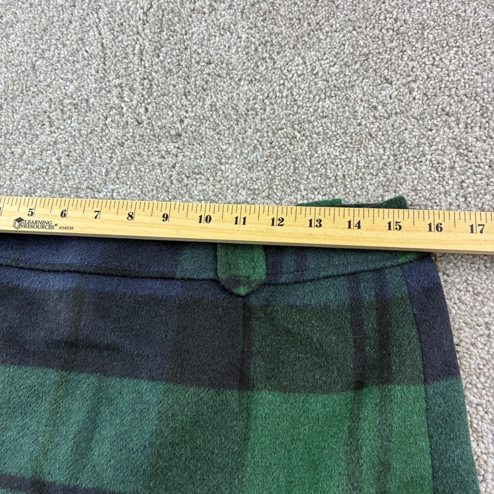 Talbots Tartan Plaid Wool Blend Womens 6 A-Line Green Blue‎ Preppy Academia - Picture 5 of 7